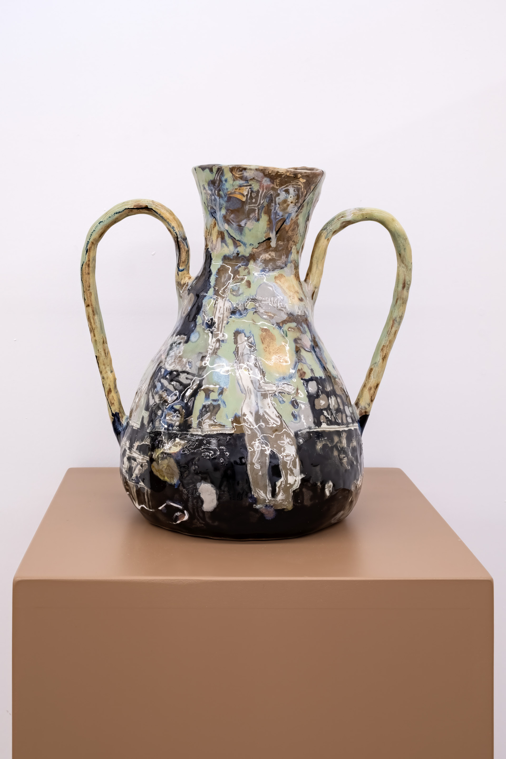 Kendra Yee, Thermal, 2022, 13″×18″×6″ Grey Glazed Stoneware on view at NAMARA Projects